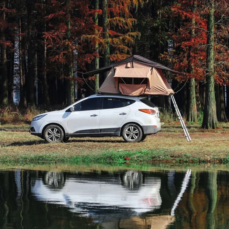 Automatic Open Eagle Shape Car Roof Tent for Self-Driving Tours Waterproof Canvas Fabric with Aluminum Pole